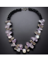 Collier Améthyste Citrine Onyx facetté & Perles baroque
