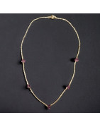 Collier Améthyste sur chaîne plaqué or
