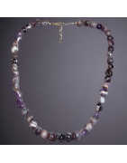 Collier Améthyste forme olive