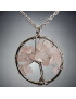 Pendentif Quartz rose Arbre de vie