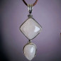Pendentif Quartz rose Argent 925 sur cordon réglable
