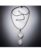 Pendentif Quartz rose Argent 925 sur cordon réglable