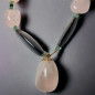 Collier Quartz rose & Onyx