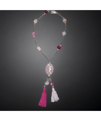 Collier Quartz rose & Agate