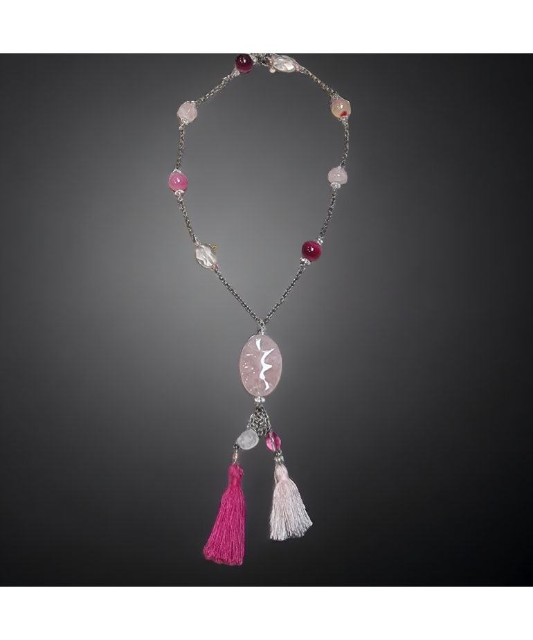 Collier Quartz rose & Agate