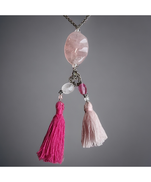 Collier Quartz rose & Agate