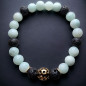 Bracelet Amazonite facettée et Pierres de lave 8mm
