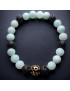 Bracelet Amazonite facettée et Pierres de lave 8mm