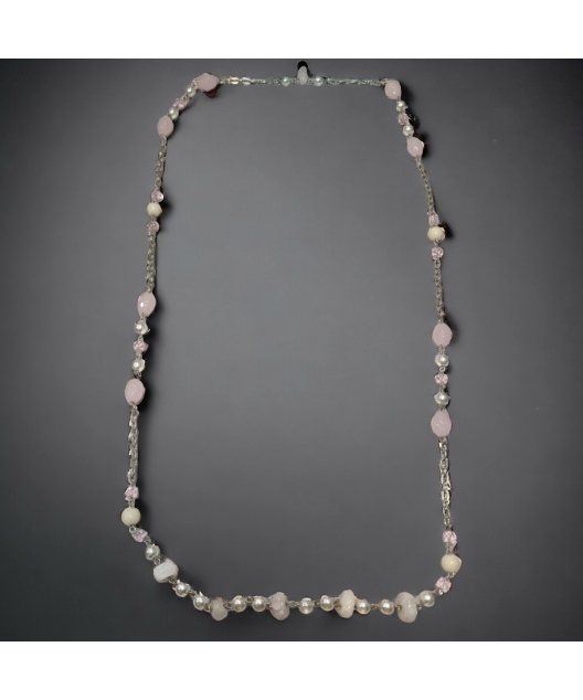 Collier Quartz rose & Agate