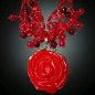 Collier Bakélite & Perles de verre Fleur