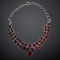 Collier Grenat facetté et serti Argent 925