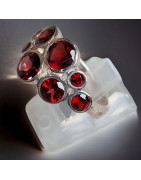 Bague Grenat Argent 925 Taille 58
