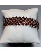 Bracelet Grenat avec fermoir Argent 925