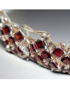 Bracelet Grenat avec fermoir Argent 925