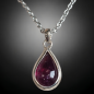 Pendentif Tourmaline Rubellite avec chaîne Agent 925
