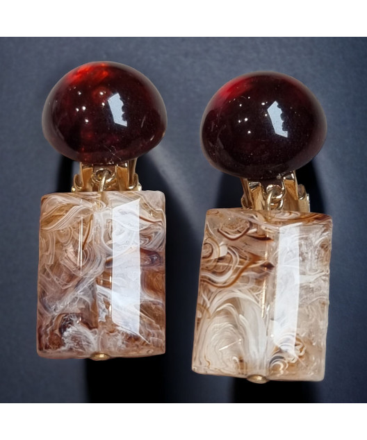 Boucles Bakélite à clips