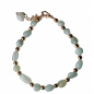 Bracelet Amazonite baroque acier doré avec fermoir