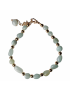 Bracelet Amazonite baroque acier doré avec fermoir
