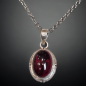 Pendentif Grenat cabochon avec chaîne Argent 925