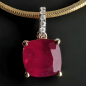 Pendentif Rubis & Diamants Or 18 carats