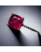 Bague Rubis & Diamants or 18 carats Taille 54
