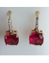 Boucles d'oreilles Rubis & Diamants Or 18 carats