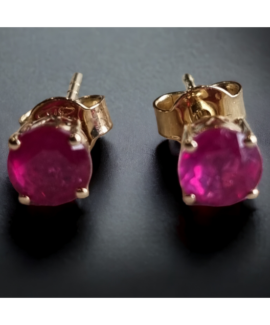 Boucles Rubis & Diamants Or 18 carats