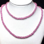 Collier Rubis rose facetté Argent 925