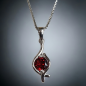 Pendentif Grenat avec chaîne Argent 925