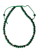 Bracelet Fantaisie Imitation Malachite Poignet / Cheville Perles de 4mm sur Cordon