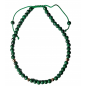 Bracelet Fantaisie "malachite artificielle" sur cordon