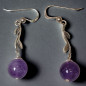 Boucles Améthyste Boules Argent 925 (s)