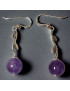 Boucles Améthyste Boules Argent 925 (s)