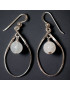 Boucles Pierre de lune boules Argent 925