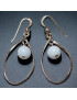 Boucles Aigue marine boules Argent 925