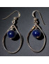 Boucles d'oreilles Lapis lazuli boules Argent 925