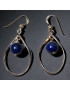 Boucles Lapis-lazuli boules Argent 925