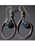 Boucles Apatite Malachite boules Argent 925