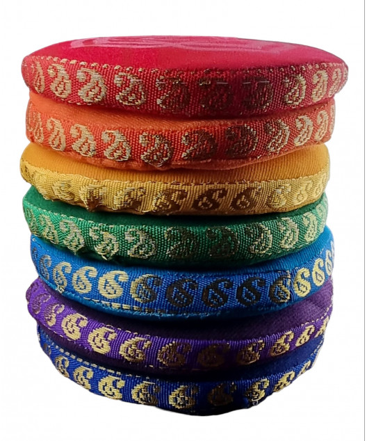 Coussins 7 Chakras diamètre 10 cm lot de 7