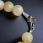 Bracelet Calcite jaune Jaspe paysage & Obsidienne neigeuse avec fermoir