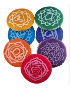 Coussins 7 Chakras diamètre 10 cm lot de 7