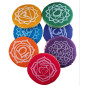 Coussins 7 Chakras diamètre 10 cm lot de 7