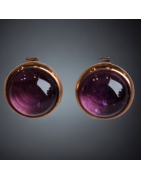 Boucles Améthyste Plaqué or rosé