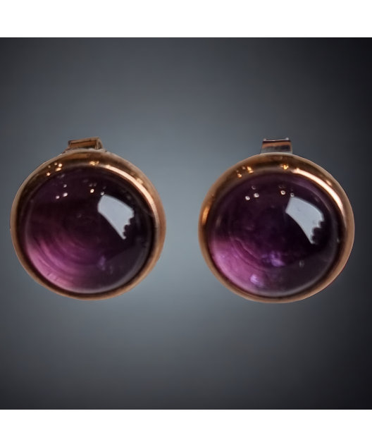 Boucles Améthyste Plaqué or rosé