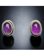 Boucles Améthyste Argent 925