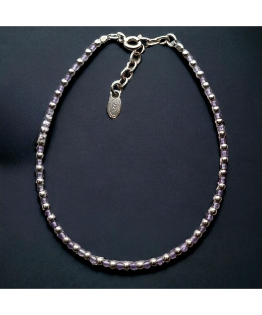Bracelet Améthyste facettés Argent 925