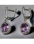 Boucles Améthyste Argent 925