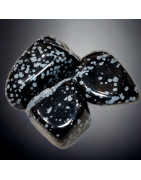 Pierre Roulée Obsidienne Neigeuse