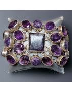 Bracelet Améthyste & Charoïte Argent 925