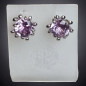 Boucles Améthyste griffée argent 925